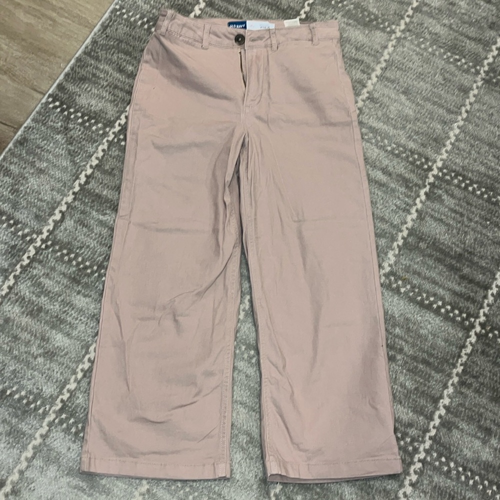 Old navy extra high rise wide leg pants cropped 2 petite lilac